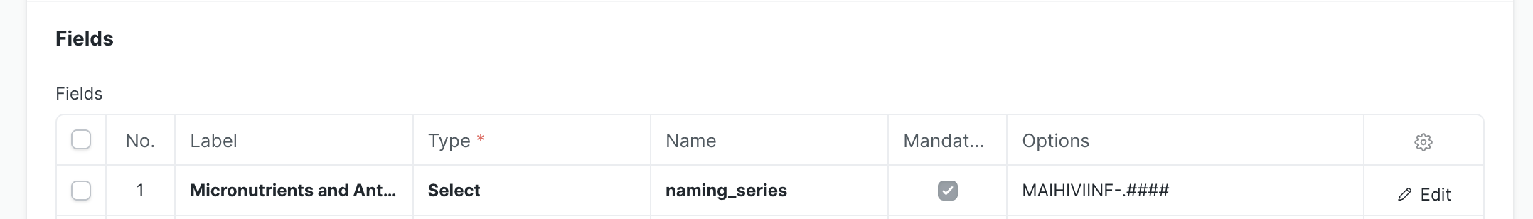 Natural Key Field - Configure naming series
